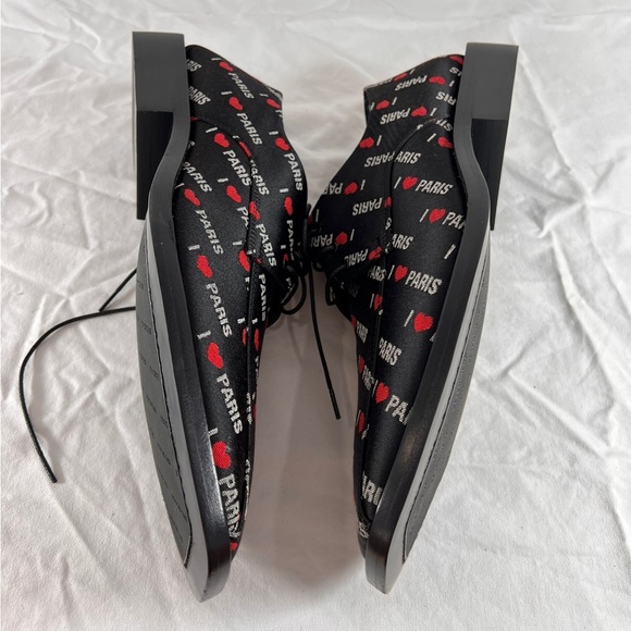 BALENCIAGA I Love Paris Men's Black Canvas Laces Up Marked as 42 9US - Picture 12 of 14